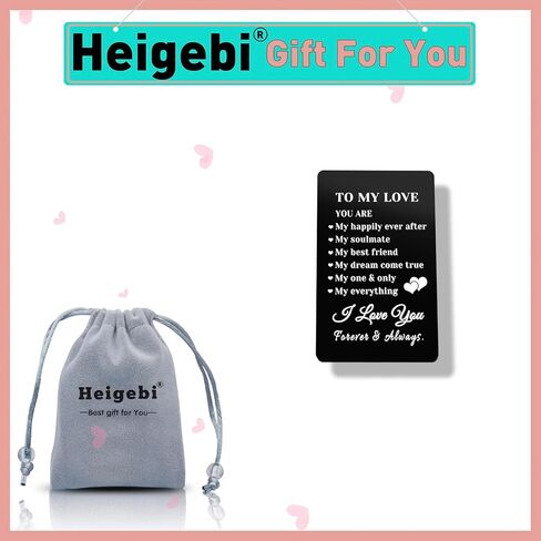 Wallet Insert Card for Girlfriend Anniversary Boyfriend Gifts for Husband Wife Wedding Gift for Couple Engagement Gifts for Groom Bride Fiance Birthday Valentines Day Christmas Deployment Present in Saudi Arabia