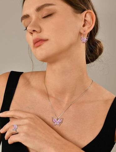 YL Butterfly Rings 925 Sterling Silver Simple Ring Birthstone Statement Rings for Women in Kuwait