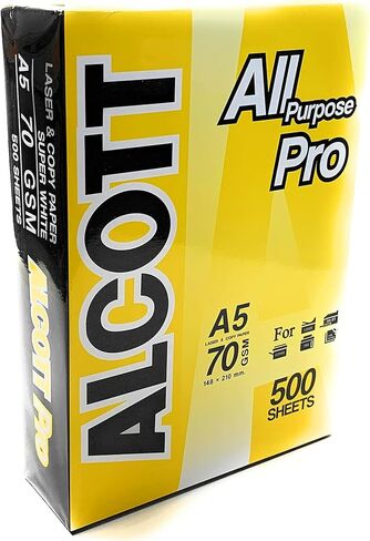 Alcott A5 Printer Copy Paper - (8.3"x 5.83") - 500 Sheets (70 GSM - 18lb) in Kuwait