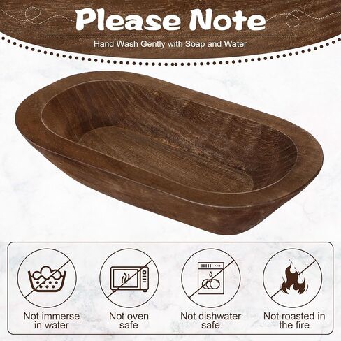 10 Pack Wooden Dough Bowls Bulk Rustic Dough Bowls Hand Carved Wood Bowl Dining Room Paulownia Bowls for DIY Home Crafts Making Farmhouse Fruits Supplies Decoration in Saudi Arabia