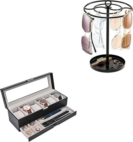 ProCase Watch Box Bundle with Sunglasses Organizer Eyeglasses Stand in Saudi Arabia