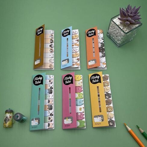 Nicepaper-Cute Mini Doggies Bookmark Sticky Notes، مذكرة ملاحظات لاصقة، 750 قطعة صفحة ملونة دارلينج دوج علامات التبويب علامة المجموعة، حيوانات صغيرة لطيفة لزجة أعلام الصفحة فكرة لهدية لطيفة in Saudi Arabia