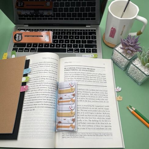 Nicepaper-Cute Mini Doggies Bookmark Sticky Notes، مذكرة ملاحظات لاصقة، 750 قطعة صفحة ملونة دارلينج دوج علامات التبويب علامة المجموعة، حيوانات صغيرة لطيفة لزجة أعلام الصفحة فكرة لهدية لطيفة in Saudi Arabia