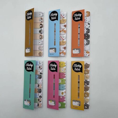 Nicepaper-Cute Mini Doggies Bookmark Sticky Notes، مذكرة ملاحظات لاصقة، 750 قطعة صفحة ملونة دارلينج دوج علامات التبويب علامة المجموعة، حيوانات صغيرة لطيفة لزجة أعلام الصفحة فكرة لهدية لطيفة in Saudi Arabia