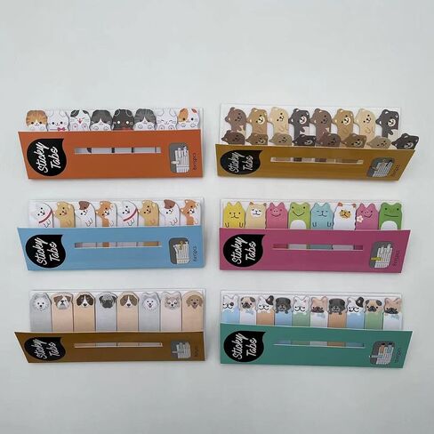 Nicepaper-Cute Mini Doggies Bookmark Sticky Notes، مذكرة ملاحظات لاصقة، 750 قطعة صفحة ملونة دارلينج دوج علامات التبويب علامة المجموعة، حيوانات صغيرة لطيفة لزجة أعلام الصفحة فكرة لهدية لطيفة in Saudi Arabia
