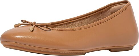 حذاء باليه نسائي مسطح من الجلد الناعم من FitFlop Delicato Bow in Kuwait