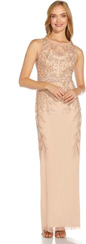 Adrianna Papell Women's Beaded Column Long Dress in Saudi Arabia
