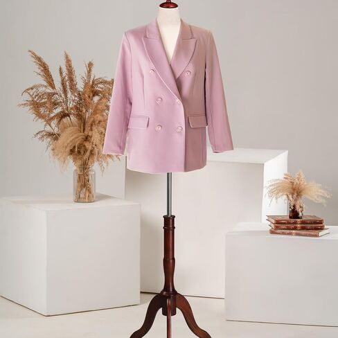 Bonnlo Upgraded Female Dress Form, Mannequin Torse Body with Adjustable Rubber Wood Stand for Dress Jewelry Display (White, 2-4) in Kuwait
