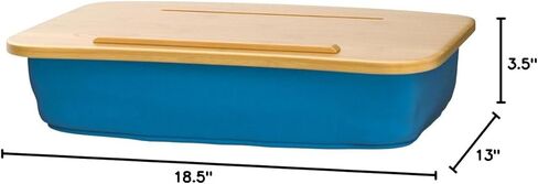 Yogibo Traybo 2.0 مكتب لاب توب، مكتب لاب توب من الخيزران مع وسادة للكمبيوتر المحمول مدمج في فتحة للكمبيوتر اللوحي أو الهاتف، وسادة لاب للعمل والقراءة والكتابة ولوحة لاب توب، رمادي داكن in Kuwait