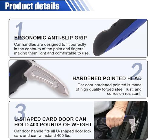 Car Handle Assist, Multifunction Auto Door Assist Handle, Car Door Assist Support Handle for Elderly and Handicapped, Window Breaker Emergency Tool, Seatbelt Cutter, Grab Bar Handle (1 PC) in Kuwait