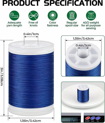 330 Yards FIVEIZERO Extra Strong Upholstery Thread,Black Bonded Nylon Thread for Denim Leather,Craft,Machine,DIY and Home (2 Pack) CJ in Kuwait