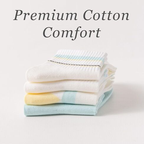 4 Pairs Combed Cotton Fashion Patterned Athletic Socks for Women High Ankle Girl Casual Cute Vintage Crew Socks in Saudi Arabia