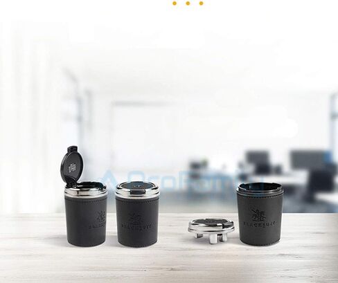 منفضة سجائر داخلية من الجلد الفاخر قابلة للفصل للاستخدام في السيارة أو في الهواء الطلق in Kuwait