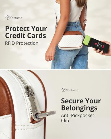 Vantamo Shoulder Bag for Women - Faux Leather Crossbody Bag with Anti Theft RFID Protection & Adjustable Strap. in Saudi Arabia