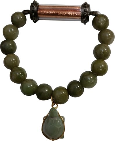 سوار من الأحجار الكريمة الطبيعية الخضراء من اليشم، نادر مقدس تاكروت يانترا، 5 صفوف، مجوهرات فرا نات القوية تجلب المال. in Kuwait