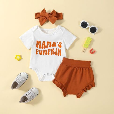 My First St Patrick's Day Baby Girl Outfit Newborn Lucky Charm Clothes Onesie Romper Shorts and Headband in Saudi Arabia