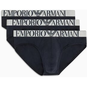 Emporio Armani Men's Stretch Cotton Shiny Logoband 3-Pack Brief