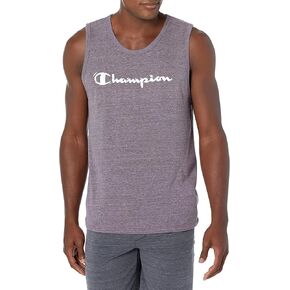 Champion Men's Powerblend Tank, Graphic Script