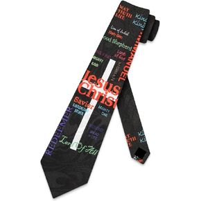 Cross Ties Mens Christian Jesus Christ Neckties Religious Tie for Men