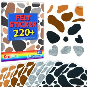 KRAFUN My First Beginner Felt Kit Unicorn Girl Animal Craft for Kids, Toddlers, Boys, Girls Age 3-6 Years Old, Include 6 DIY Handmade Arts and Crafts Projects, Activities Preschool Creative Toys