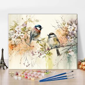 TUMOVO Paint by Numbre for Adults - Watercolor Forest Oil Painting for Adults Kid Paint by Number Natures Landscape Paint by Numbres DIY Paint Number Kits Romantic Art Craft, 16x20inch