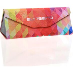 Glasses Case, Foldable Eyeglass Case, Portable Sunglasses Case, Fashionable PU Hard Shell Glasses Case for Men Women