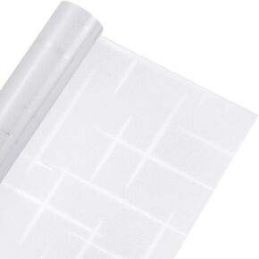 uxcell Window Privacy Film, Frosted Glass Window Film Non Adhesive Static Cling Sun Blocking Window Covering for Home Bathroom Glass Door(Cross, 78.7 Inch x 1.8 Inch)