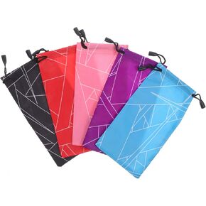 Operitacx 5pcs Drawstring Glasses Pouch Sunglasses Pouch Drapery Sunglasses Pouch Holder Sunglasses Storage Pouch Sunglasses Pouch Microfiber Eyeglasses Pouches Bags Drawstring Bags Fabric
