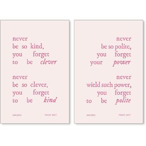 TSFRDKN Song Posters Taylor Album Music Lyrics Wall Art Set of 2 Aesthetic Canvas Print Picture for Living Room Bedroom Music Wall Decor 12x18 inch Unframed