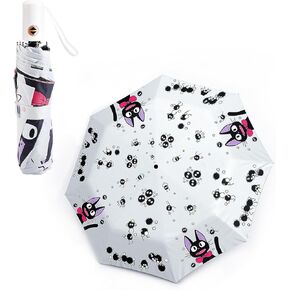 Soot Sprite Folding Umbrella for Rain and Sun Outdoors Automatic Compact Umbrella Windproof Travel Umbrella for Teens Kids