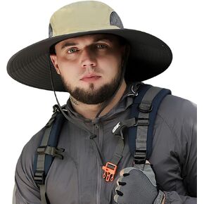 Oversized XL/XXL Sun Hat for Large Head, UV Protection Ventilated Summer Hats for Fishing Hiking Garden Beach