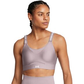 Under Armour Womens Infinity High Impact Sports Bra, (016) Tetra Gray / / White, Medium A-C