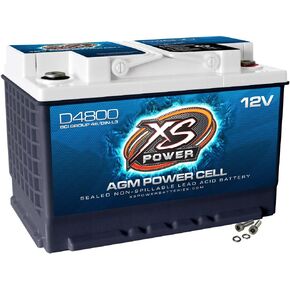 XS Power D4800 12 Volt AGM 3000 Amp Sealed Car Audio Battery/Power Cell+Terminal