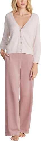 Barefoot Dreams Women's CozyChic Lite Diamond Pointelle Pullover in Saudi Arabia
