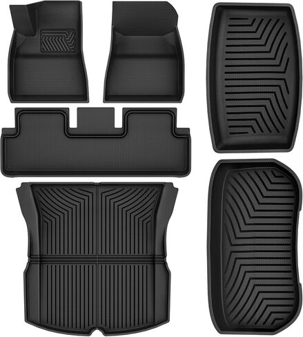 OEDRO Floor Mats Fit for Tesla Model 3 Highland 2024, All Weather Waterproof Accessories for Model 3 Floor Mats, Rear Trunk Mat Cargo Liners in Saudi Arabia