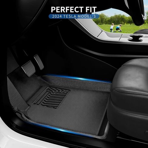 OEDRO Floor Mats Fit for Tesla Model 3 Highland 2024, All Weather Waterproof Accessories for Model 3 Floor Mats, Rear Trunk Mat Cargo Liners in Saudi Arabia