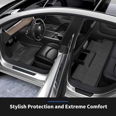 OEDRO Floor Mats Fit for Tesla Model 3 Highland 2024, All Weather Waterproof Accessories for Model 3 Floor Mats, Rear Trunk Mat Cargo Liners in Saudi Arabia