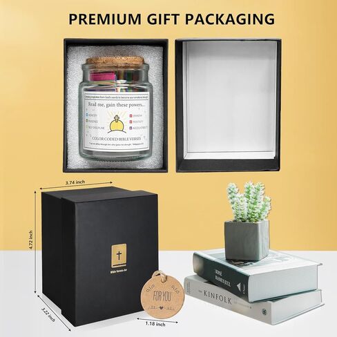 Bible Verse Jar, A Hope Jar Filled with Daily Inspirational Scripture f or Prayer and Character Development - A Faith-Based and Soul-Nourishing Gift for Christian Men and Women in Kuwait