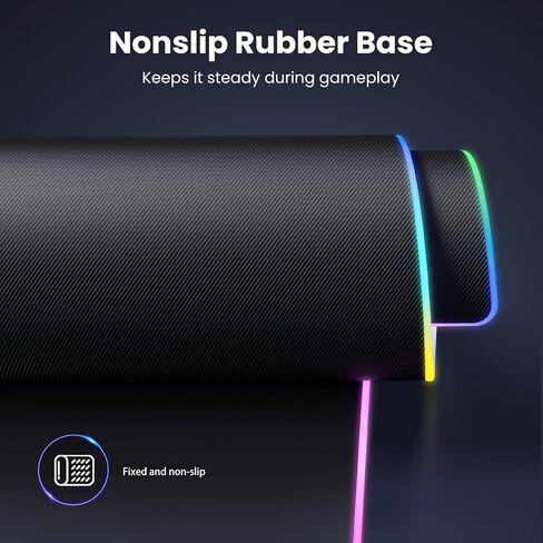لوحة ماوس ألعاب BladeHawks RGB مع محور USB 4 منافذ، 14 وضع إضاءة، قاعدة مطاطية كبيرة الحجم مضادة للانزلاق، حصيرة ماوس مطلية مقاومة للماء للكمبيوتر المحمول المكتبي، ألعاب الكمبيوتر الشخصي، المكتب in Saudi Arabia