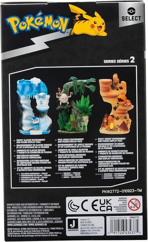 بيئة كهف جبلية مختارة من نوع بوكيمون دراجون - مجموعة عرض متعددة المستويات مع شخصيات معركة Tyrunt وZubat مقاس 2 بوصة in Kuwait