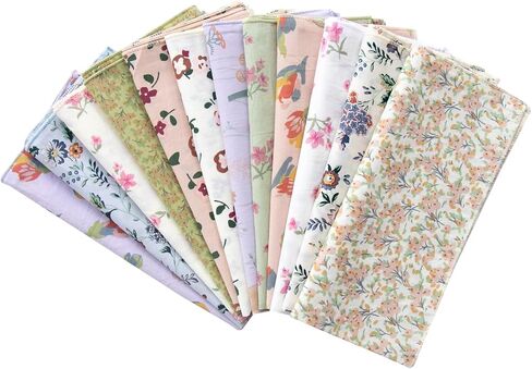 Womens Vintage Floral Handkerchiefs Fabric Cotton Hankies in Saudi Arabia