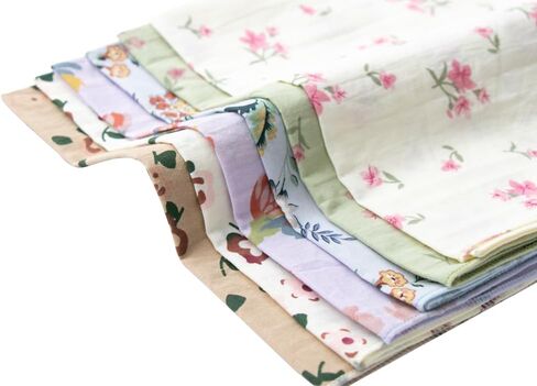 Womens Vintage Floral Handkerchiefs Fabric Cotton Hankies in Saudi Arabia