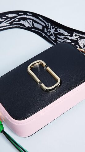 Marc Jacobs Women's Snapshot Camera Bag, Black/Baby Pink, One Size in Saudi Arabia
