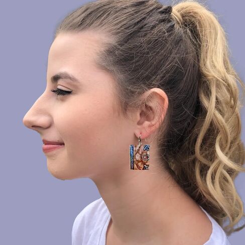 أقراط كتاب على طراز Hocus Pocus للنساء/البالغين. كتاب مع أقراط العين in Kuwait