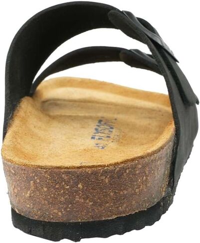 100% Genuine Leather Men's Sandals - Comfortable Cushioned Memory Foam Footbed, Slip-On Slides for Casual Summer Wear, Adjustable Fit, Durable Non-Slip Sole in Saudi Arabia