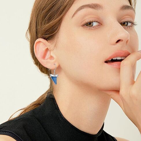 Alphm 925 Sterling Silver Ocean Earrings for Women Handmade Turquoise Chips Sea Animal Dangle Drop Earrings Ocean Theme Jewelry for Daughter Sister in Kuwait