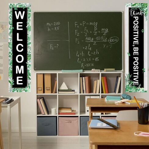 Classroom Welcome Banner Eucalyptus Classroom Decoration for Teacher Positive Welcome Bulletin Board Sign Banner for Primary Elementary Middle School Back to School Decoration Supply in Saudi Arabia