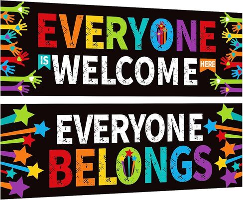 Classroom Decorations Welcome Banner Poster, 2Pcs Welcome Bulletin Board Decoration Wall Decor for Kindergarten Preschool Elementary Primary Middle High School Welcome Back to School Decorations in Saudi Arabia
