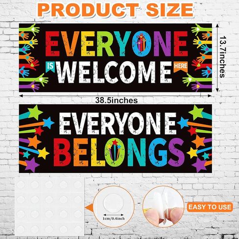 Classroom Decorations Welcome Banner Poster, 2Pcs Welcome Bulletin Board Decoration Wall Decor for Kindergarten Preschool Elementary Primary Middle High School Welcome Back to School Decorations in Saudi Arabia