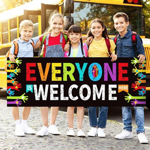Classroom Decorations Welcome Banner Poster, 2Pcs Welcome Bulletin Board Decoration Wall Decor for Kindergarten Preschool Elementary Primary Middle High School Welcome Back to School Decorations in Saudi Arabia